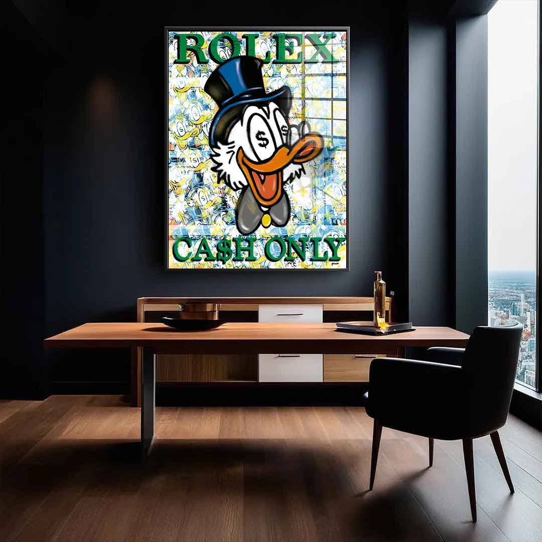 Cash only - acrylic glass