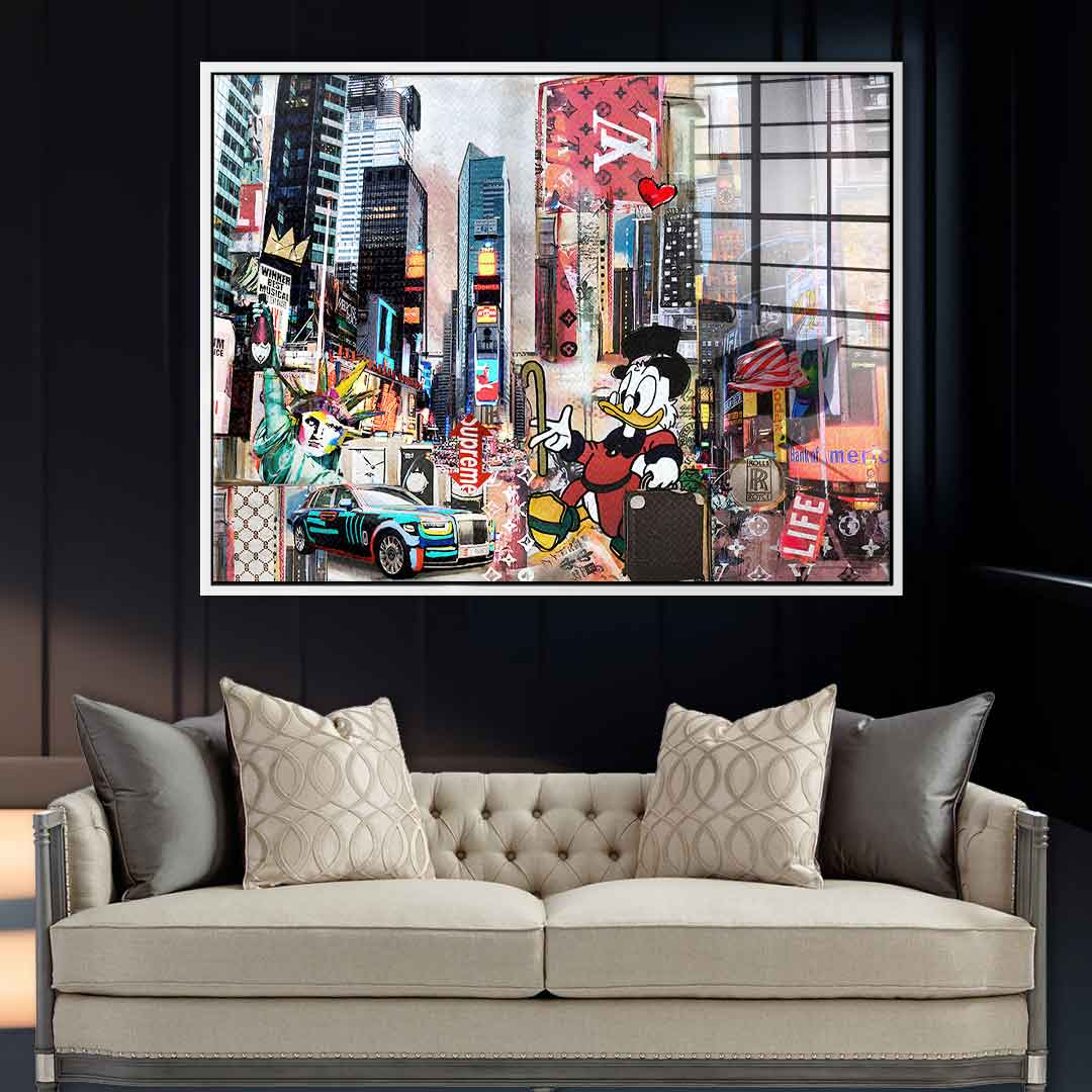 Scrooge in New York City - acrylic glass