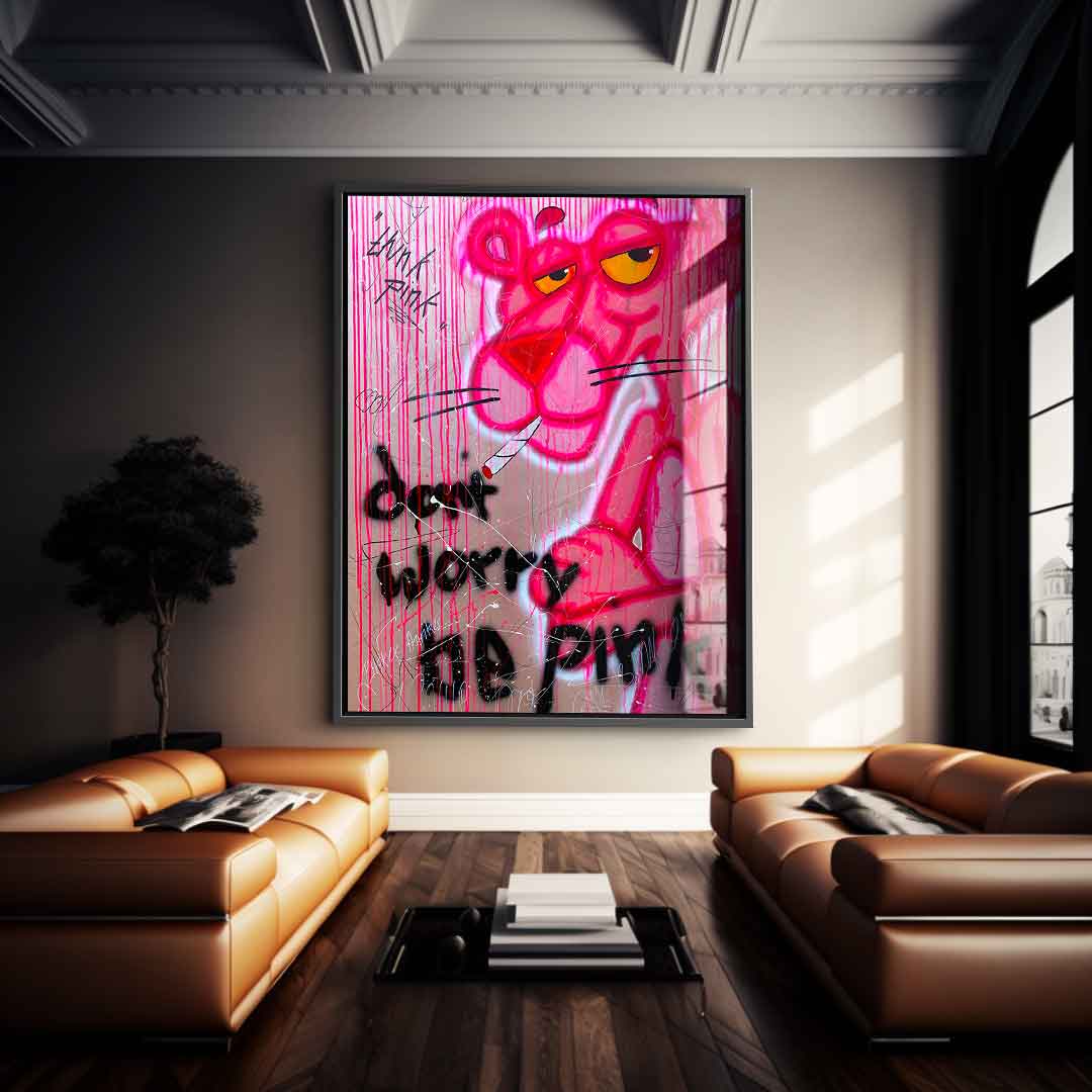 Dont Worry Be Pink - acrylic glass