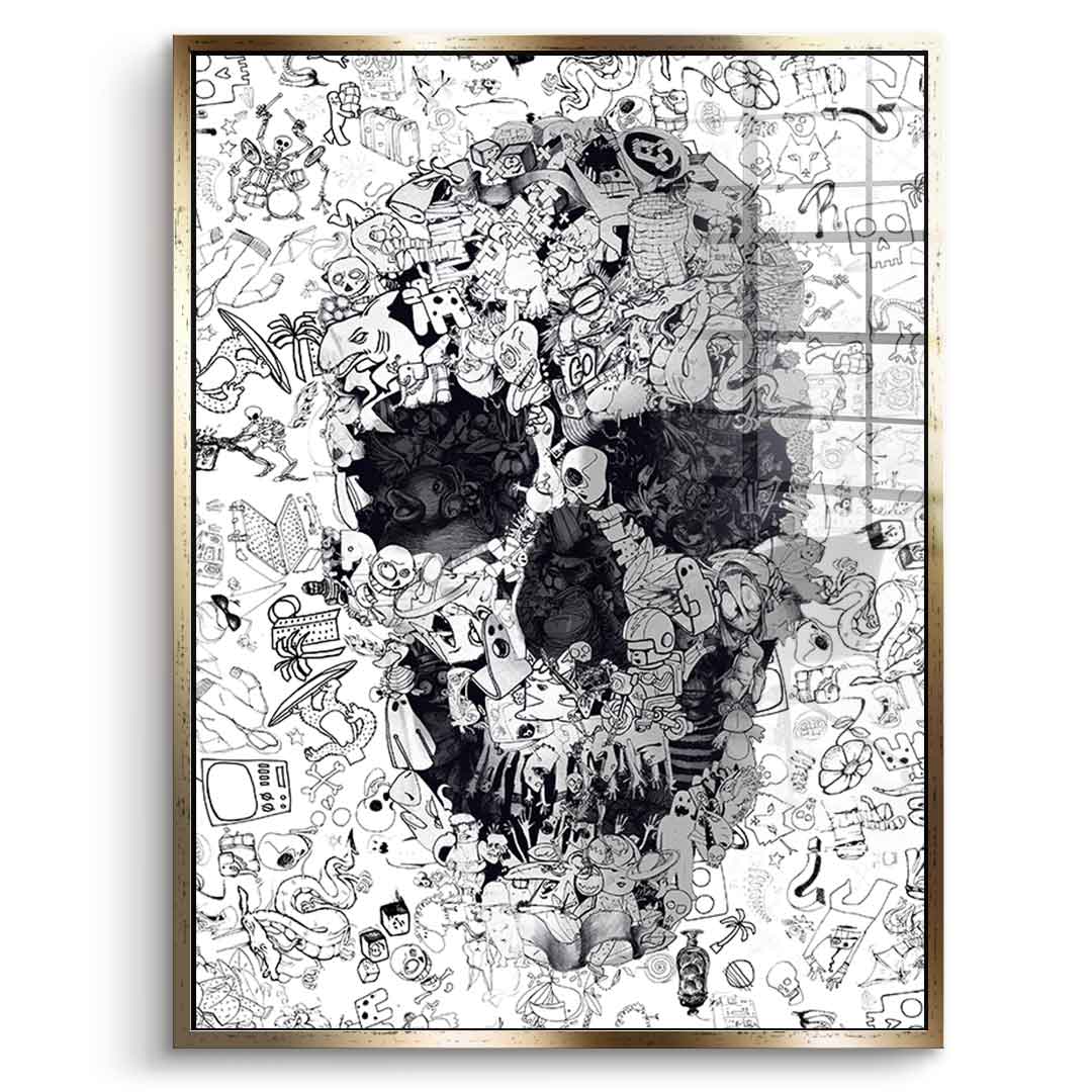 Doodle puzzle - acrylic glass