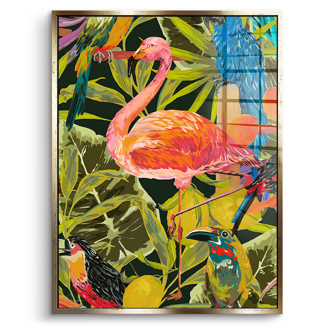 Jungle flamingo - acrylic glass