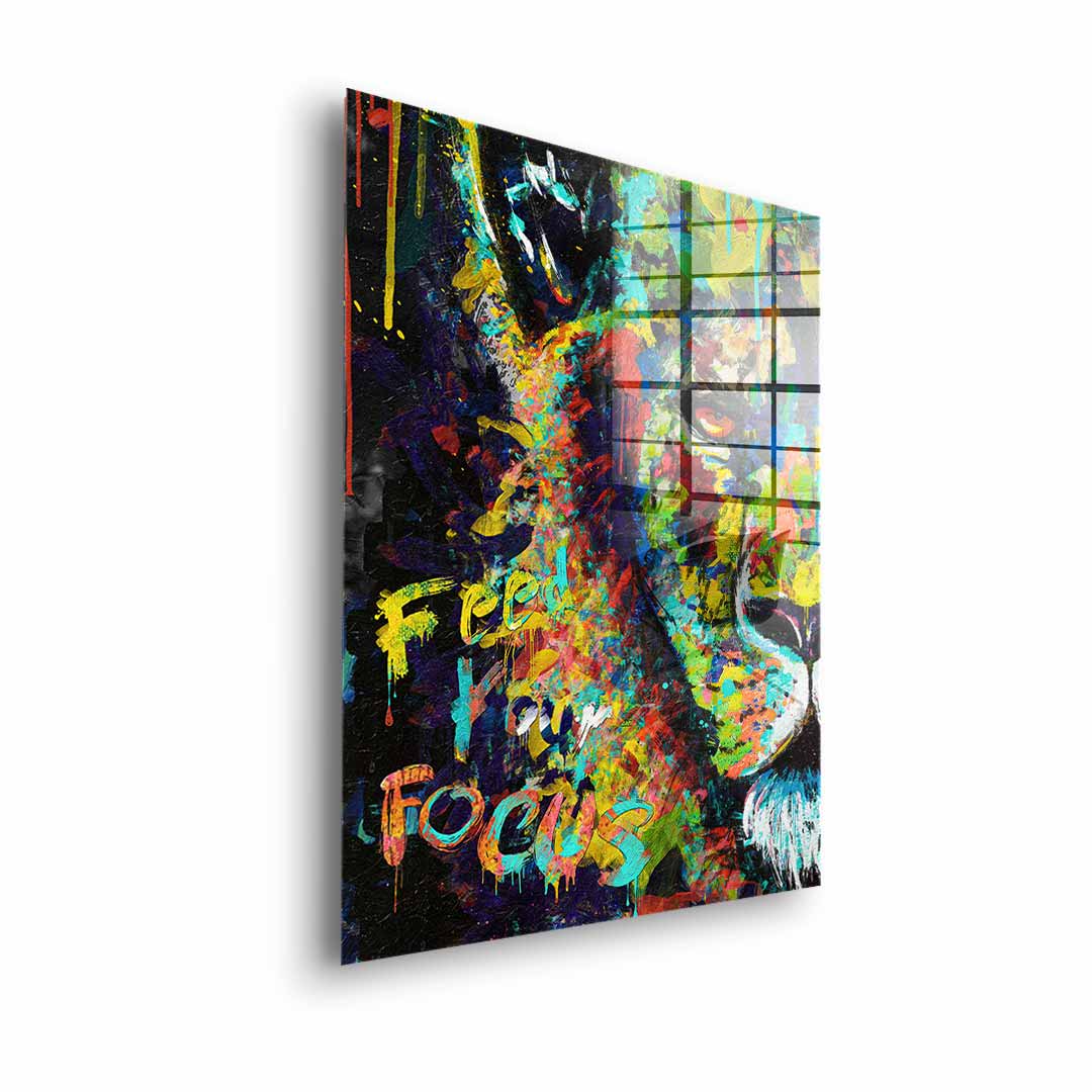 Feed your focus lion - acrylic glass