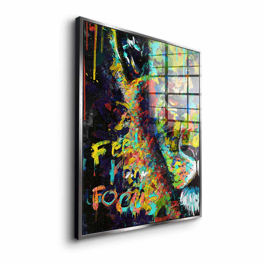 Feed your focus lion - acrylic glass