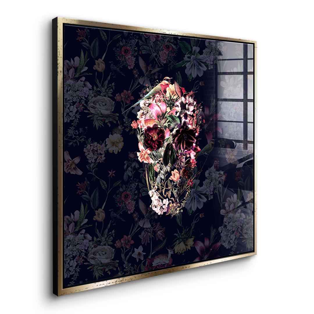 Flowers Skull - acrylic glass