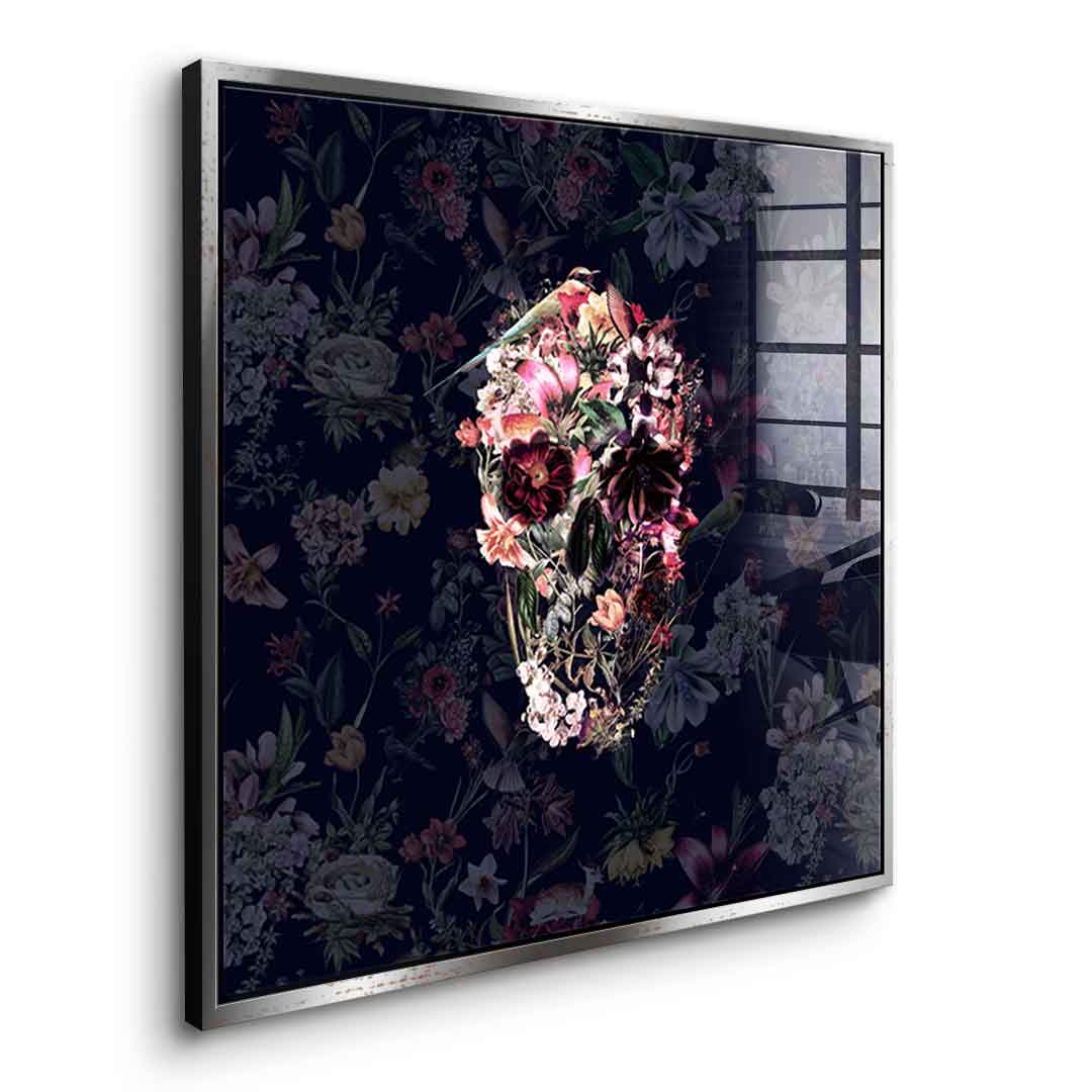 Flowers Skull - acrylic glass