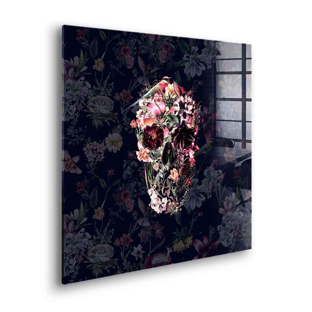 Flowers Skull - acrylic glass