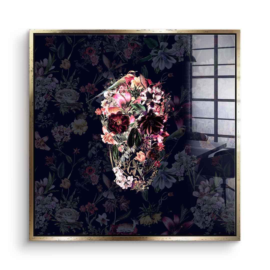 Flowers Skull - acrylic glass