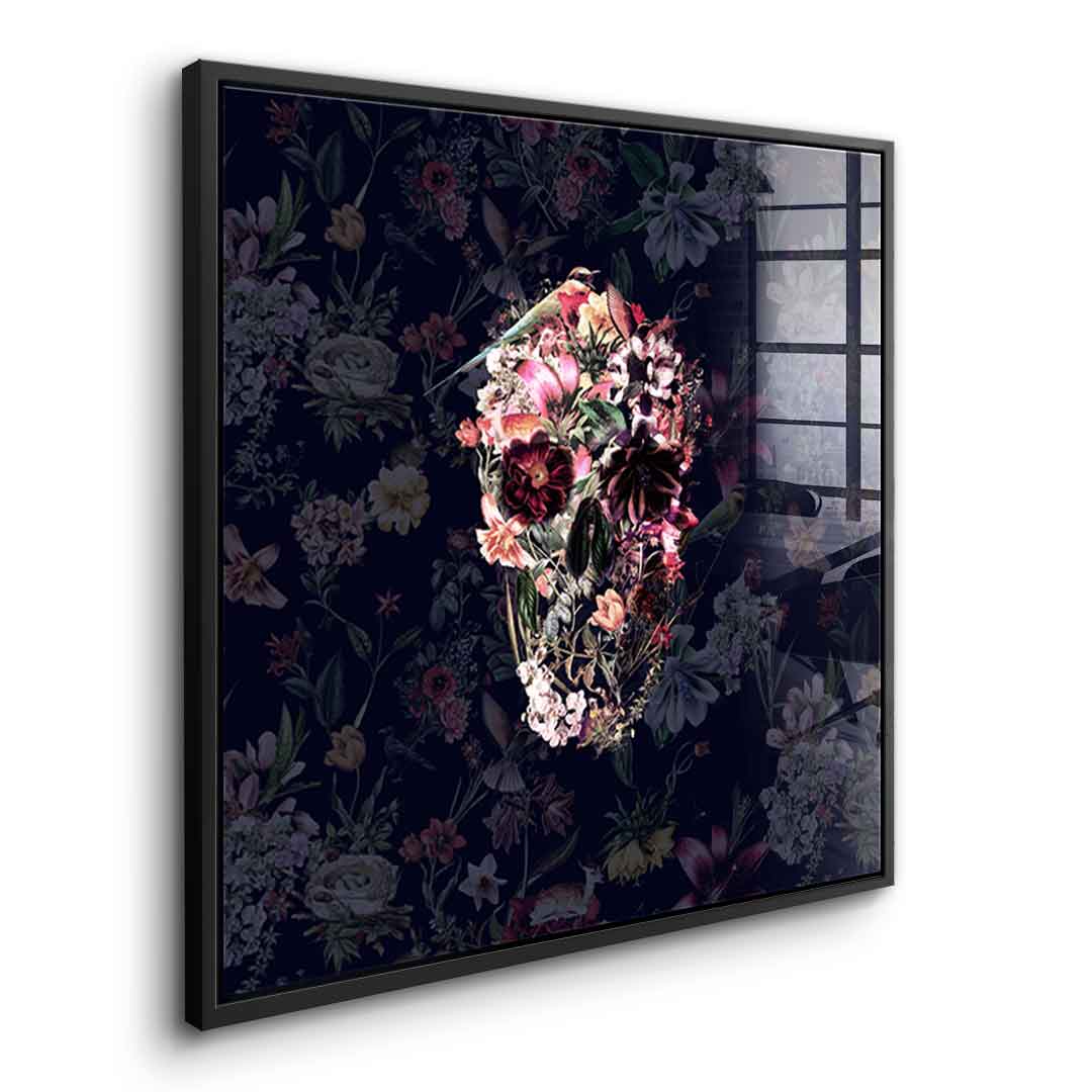 Flowers Skull - acrylic glass