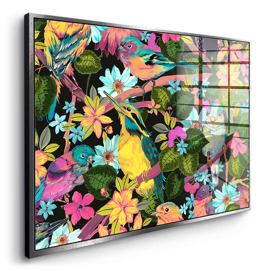 Flowers and Birds - acrylic glass