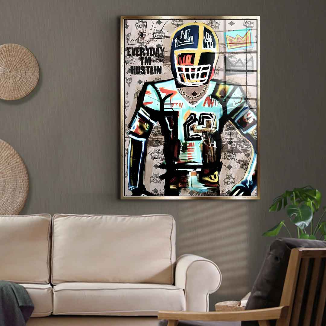 Football Hustlin - acrylic glass