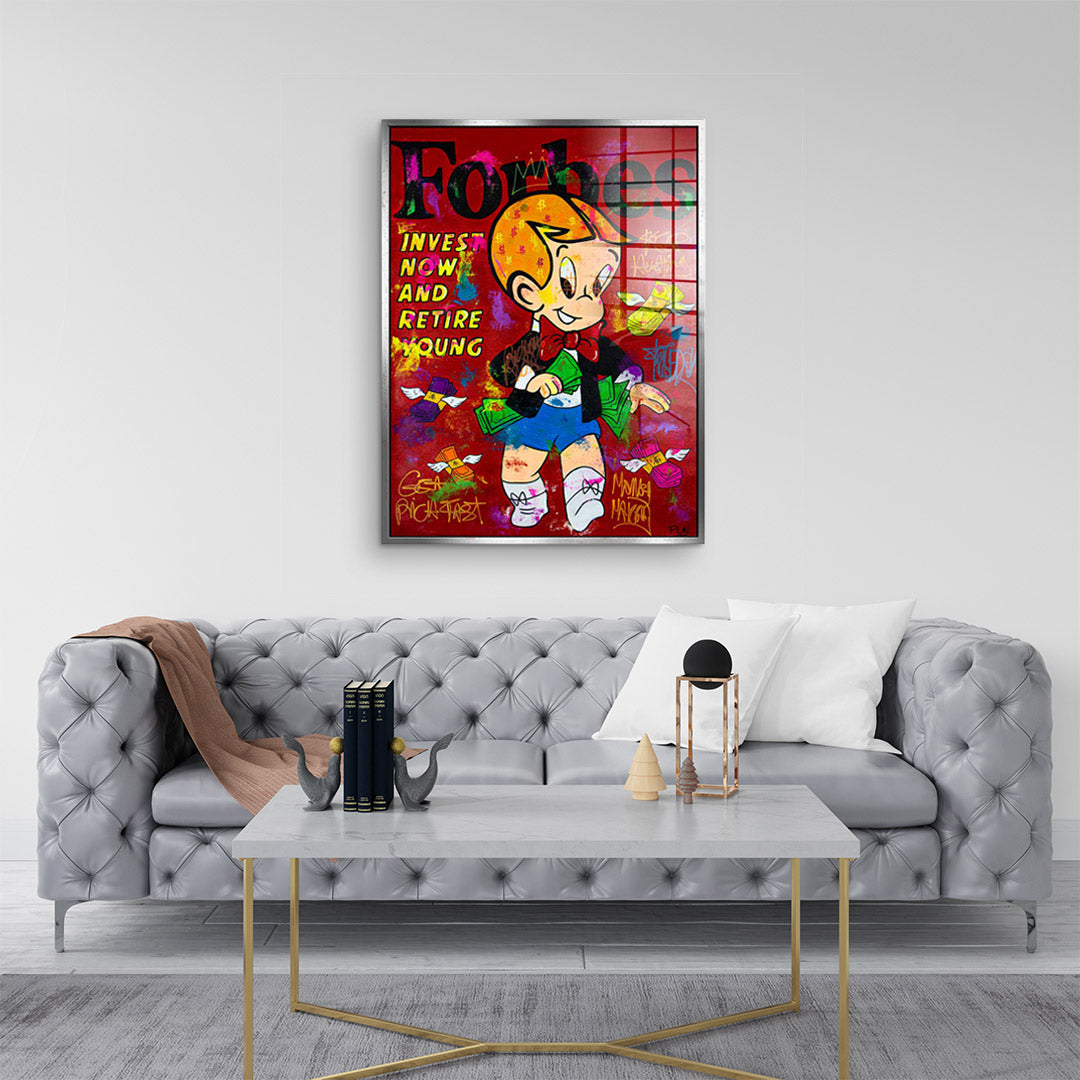 Retire young - acrylic glass