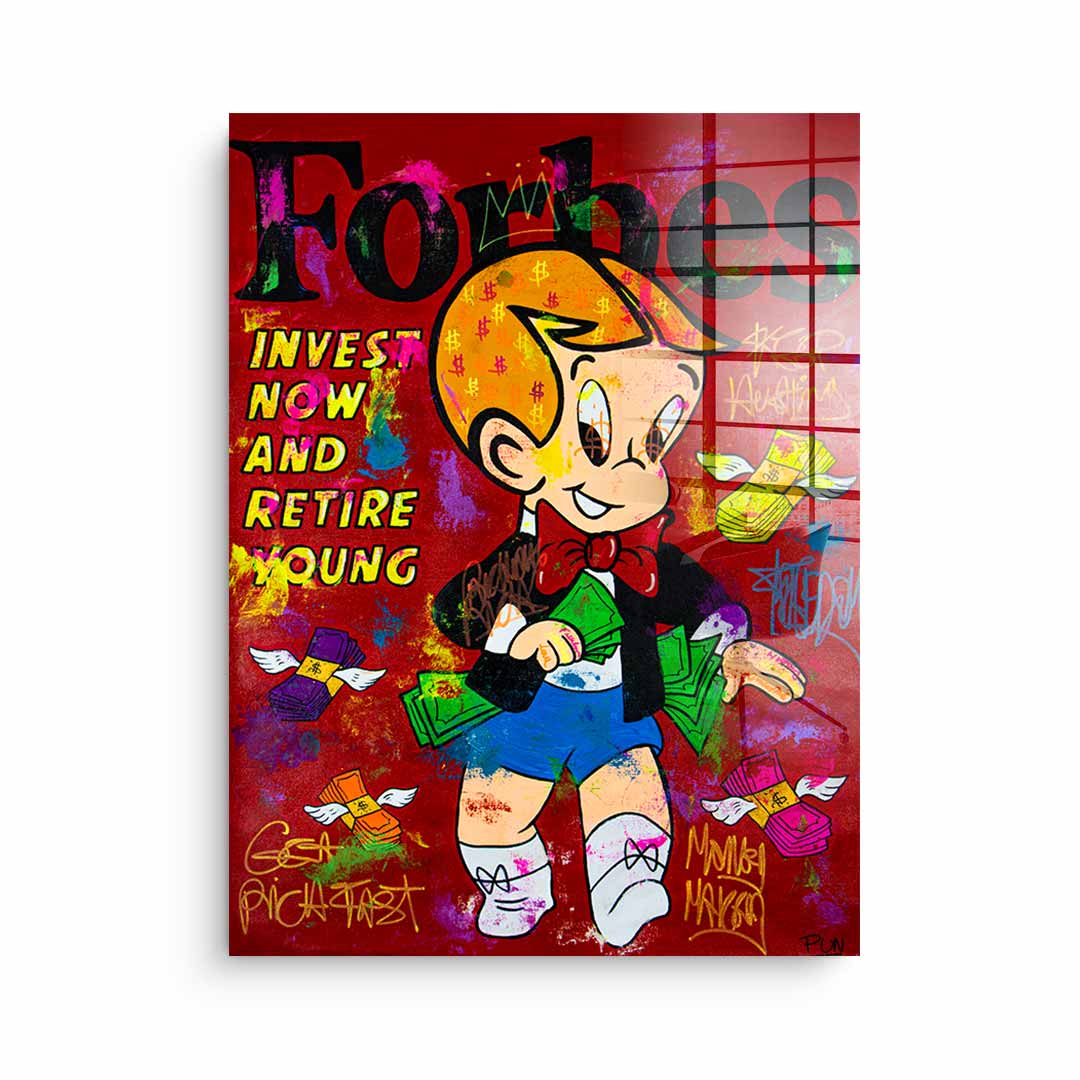 Retire young - acrylic glass