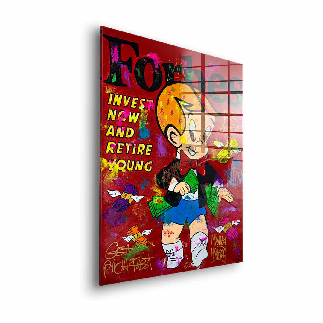 Retire young - acrylic glass