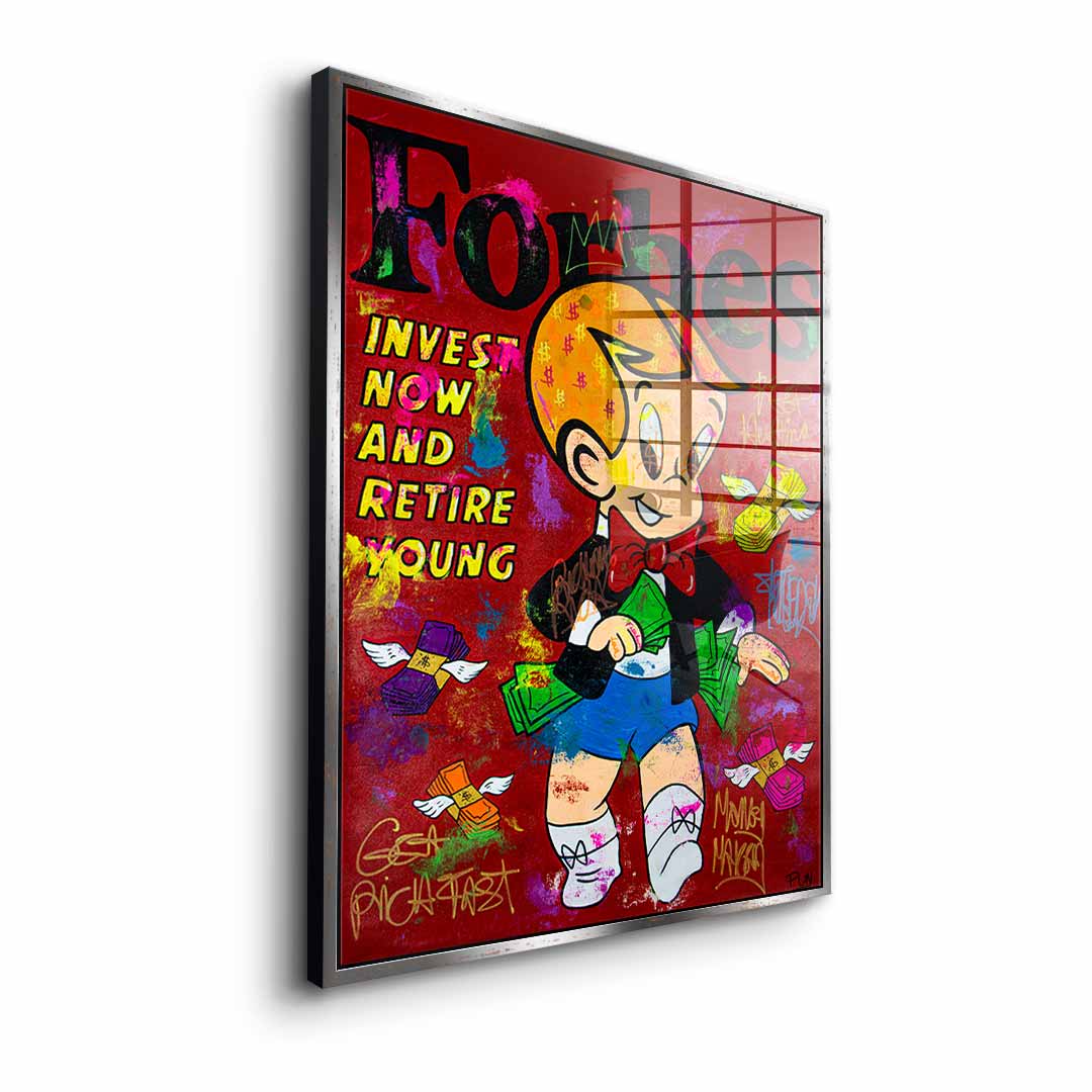 Retire young - acrylic glass