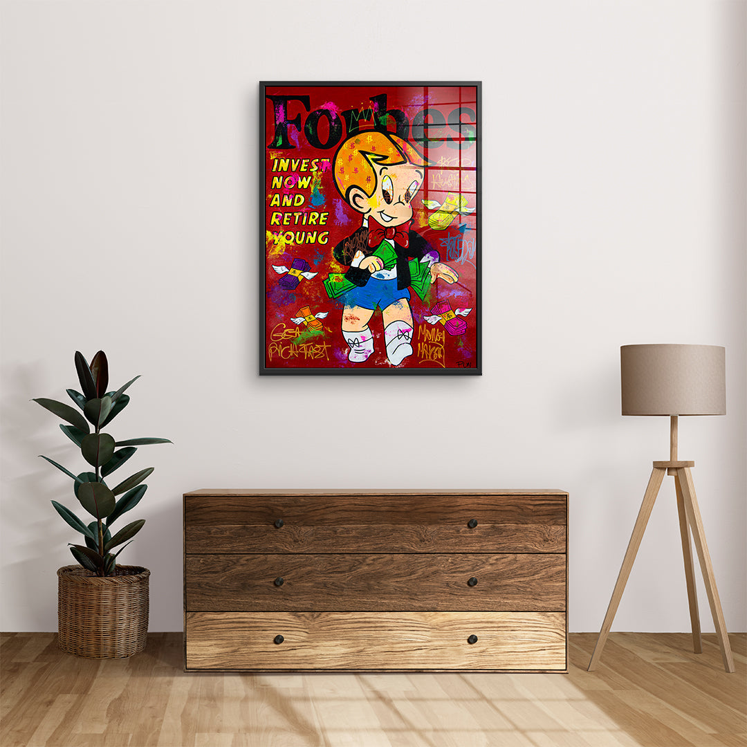 Retire young - acrylic glass