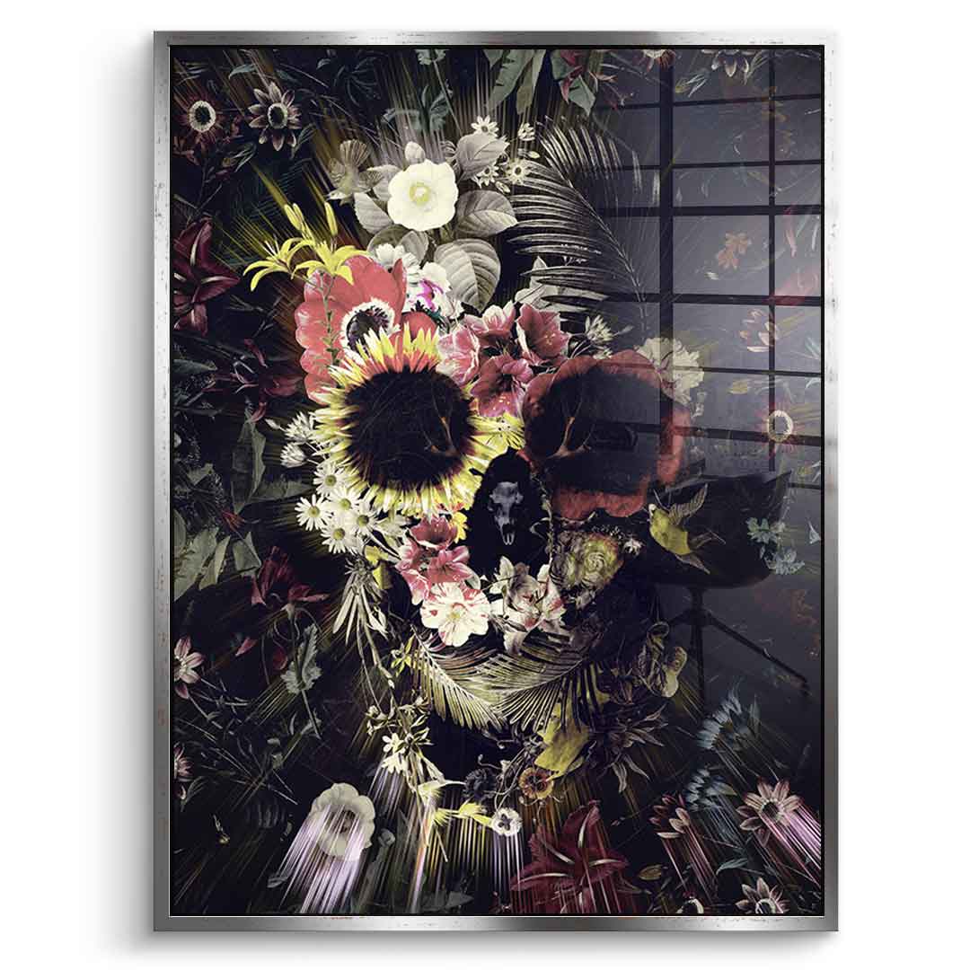 Garden Skull - acrylic glass