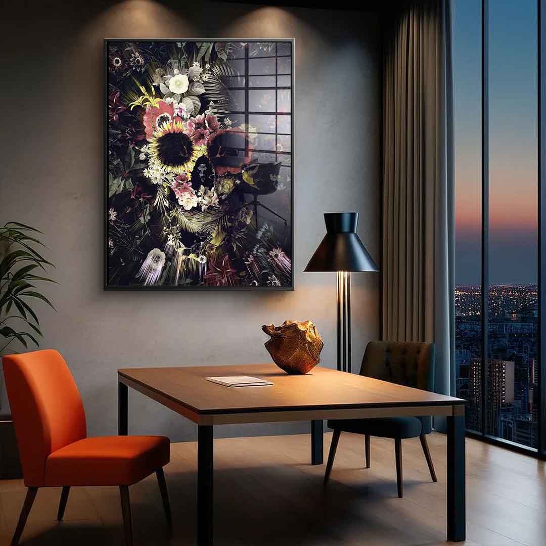 Garden Skull - acrylic glass