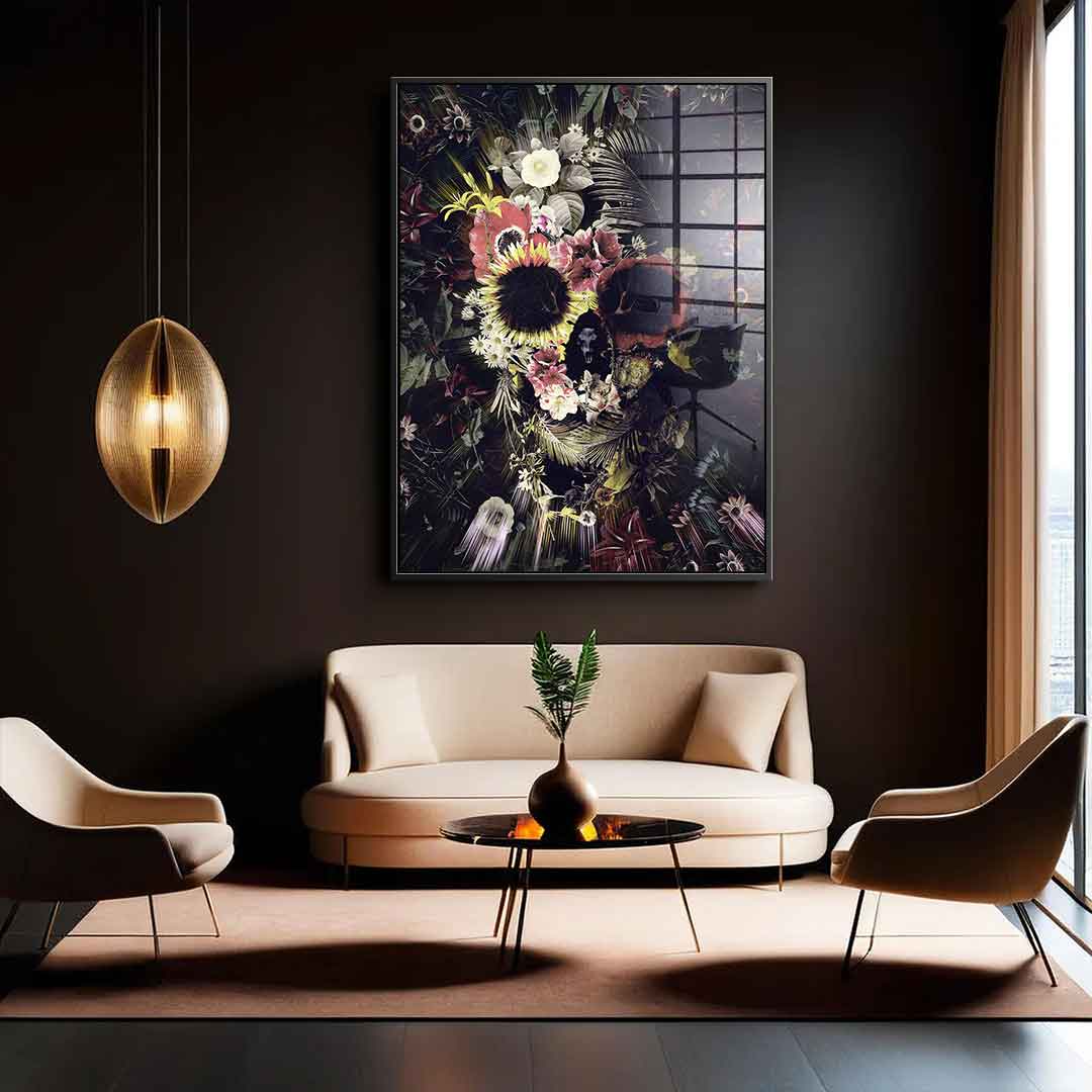 Garden Skull - acrylic glass