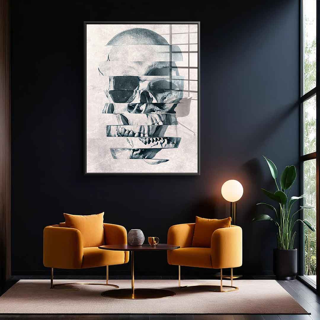 Glitch Skull - acrylic glass