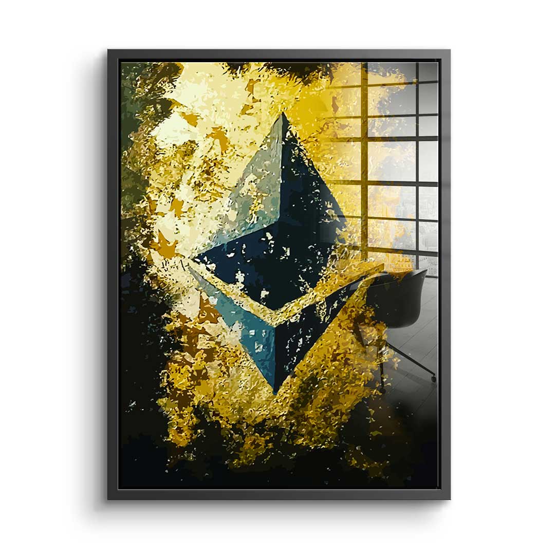 Golden Ethereum - acrylic glass