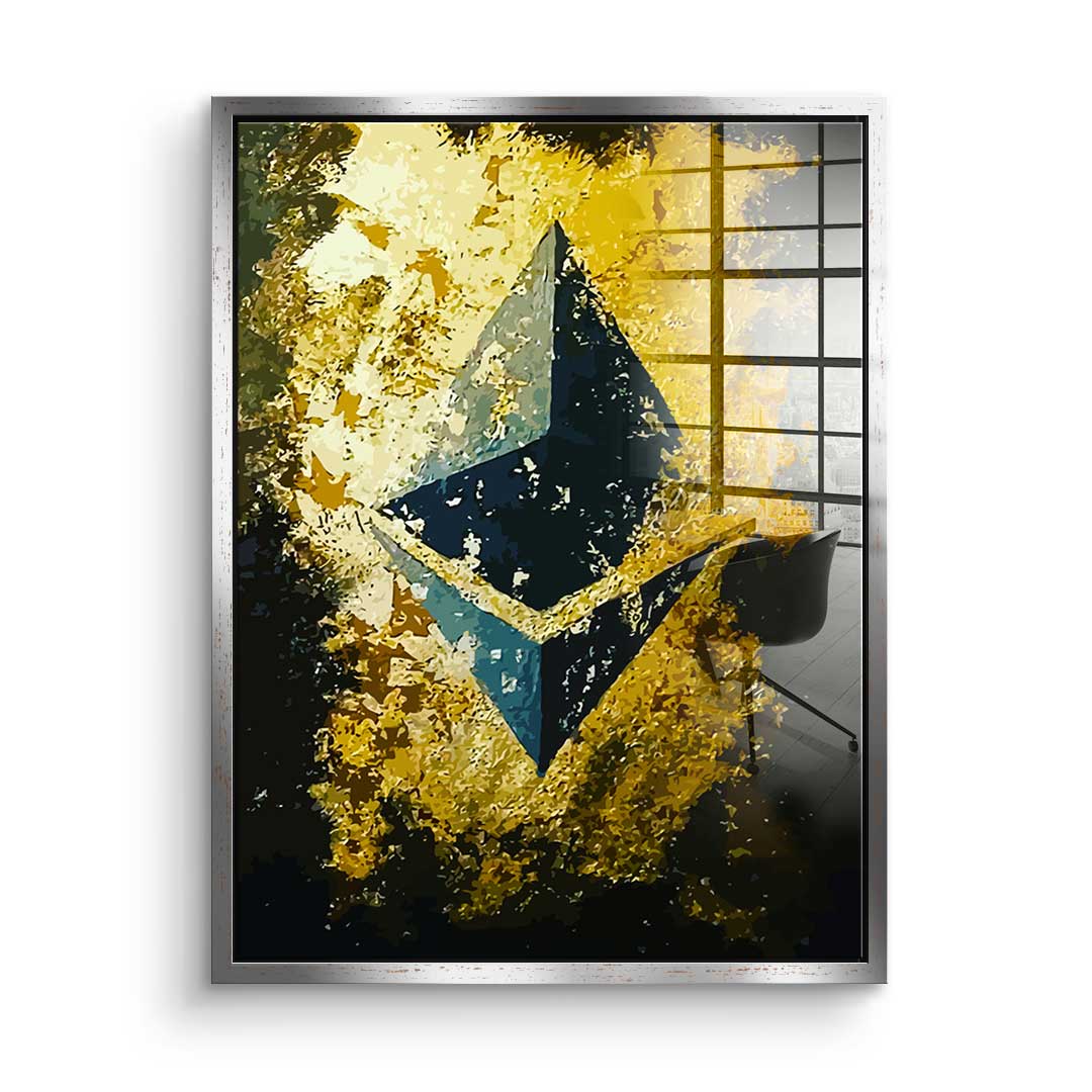 Golden Ethereum - acrylic glass