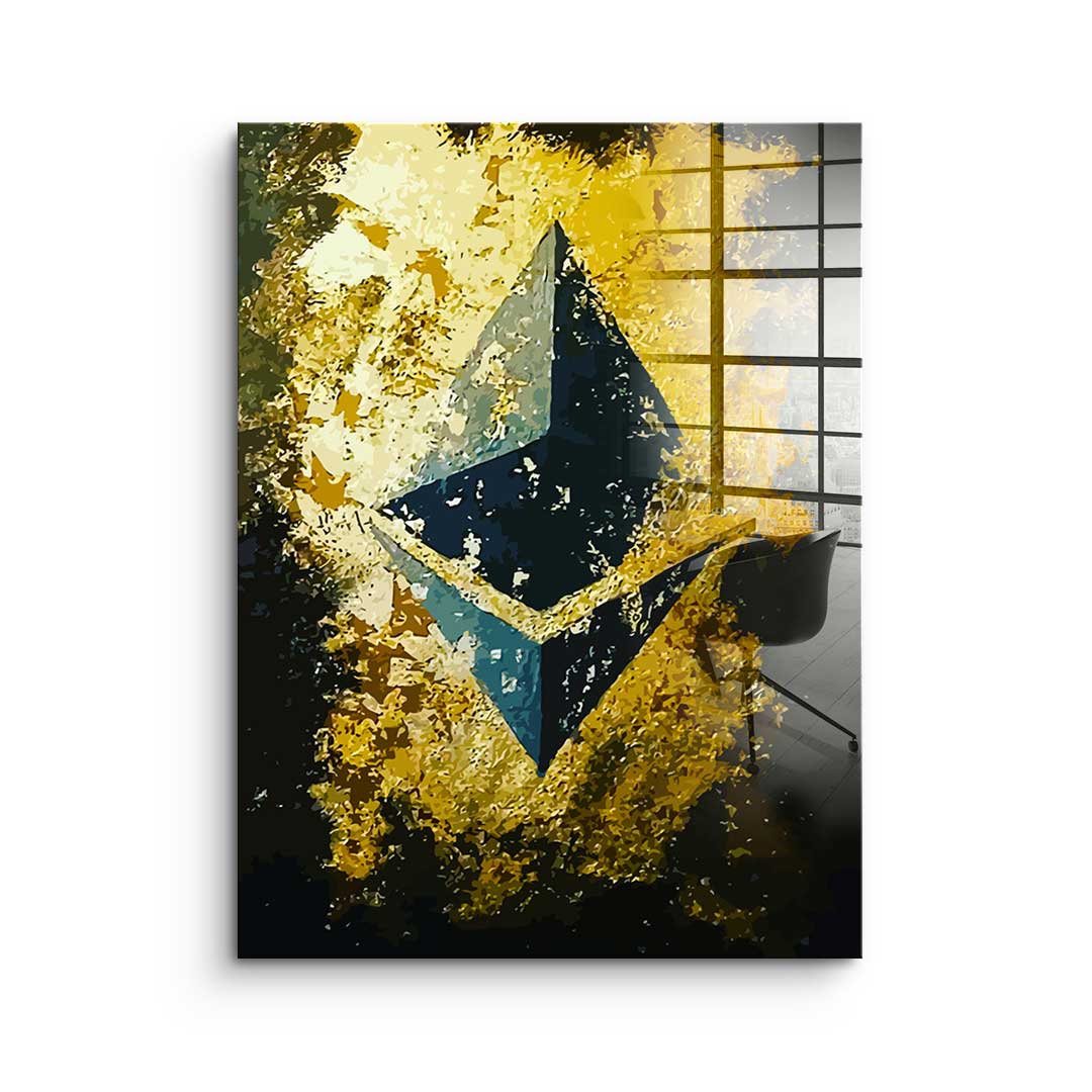 Golden Ethereum - acrylic glass