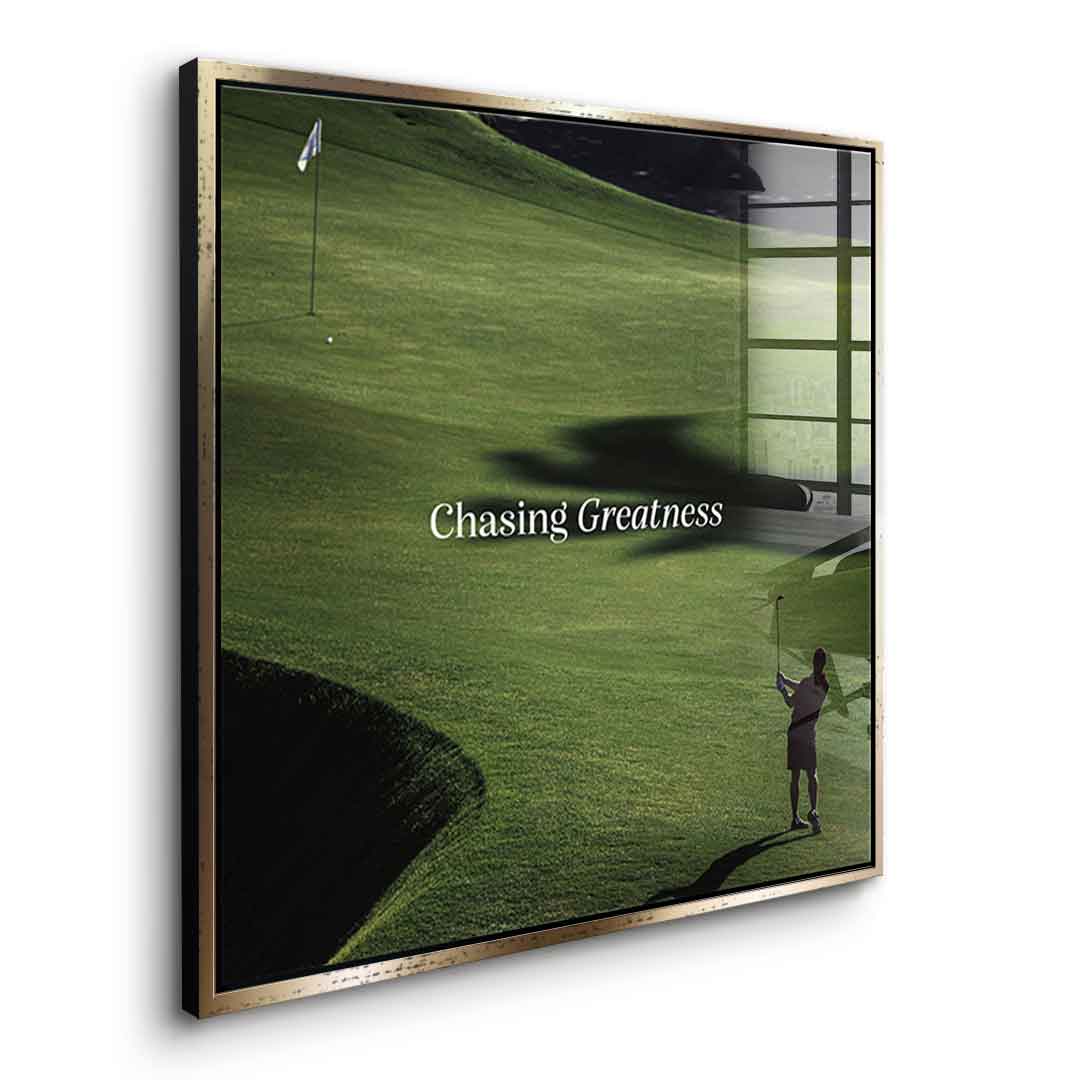 Chasing Greatness #Golf V2 - Square Edition -<tc>Acrylic Glass Art</tc>