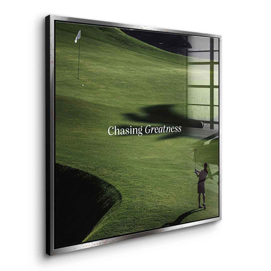 Chasing Greatness #Golf V2 - Square Edition -<tc>Acrylic Glass Art</tc>