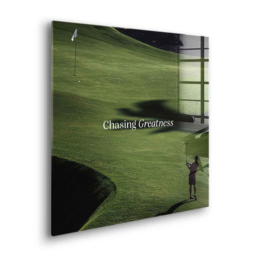 Chasing Greatness #Golf V2 - Square Edition -<tc>Acrylic Glass Art</tc>