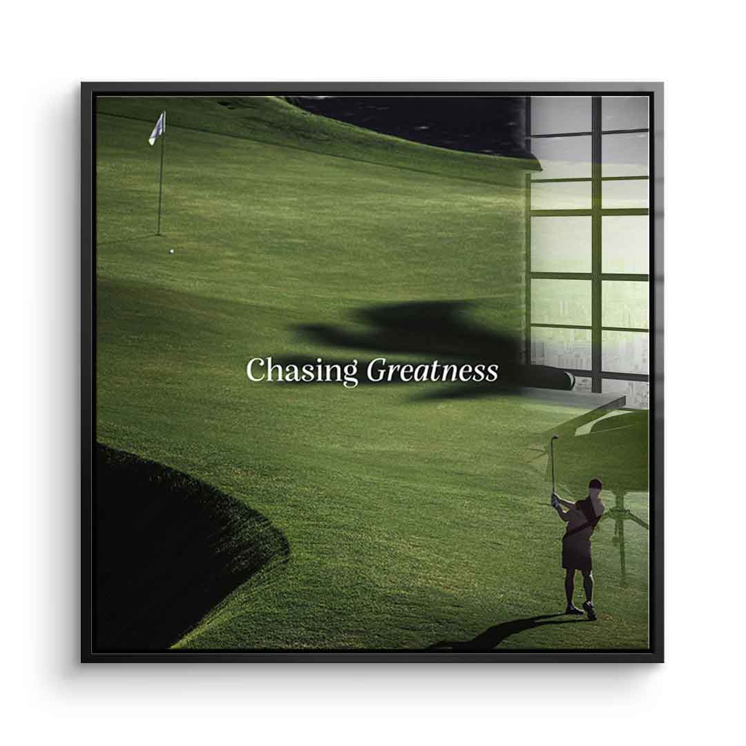 Chasing Greatness #Golf V2 - Square Edition -<tc>Acrylic Glass Art</tc>