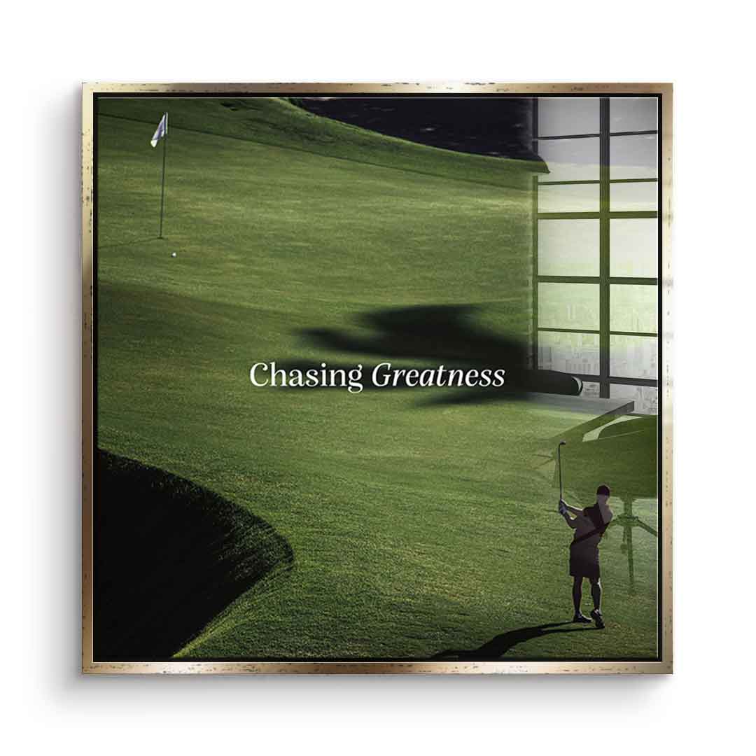 Chasing Greatness #Golf V2 - Square Edition -<tc>Acrylic Glass Art</tc>