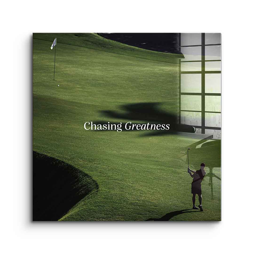 Chasing Greatness #Golf V2 - Square Edition -<tc>Acrylic Glass Art</tc>