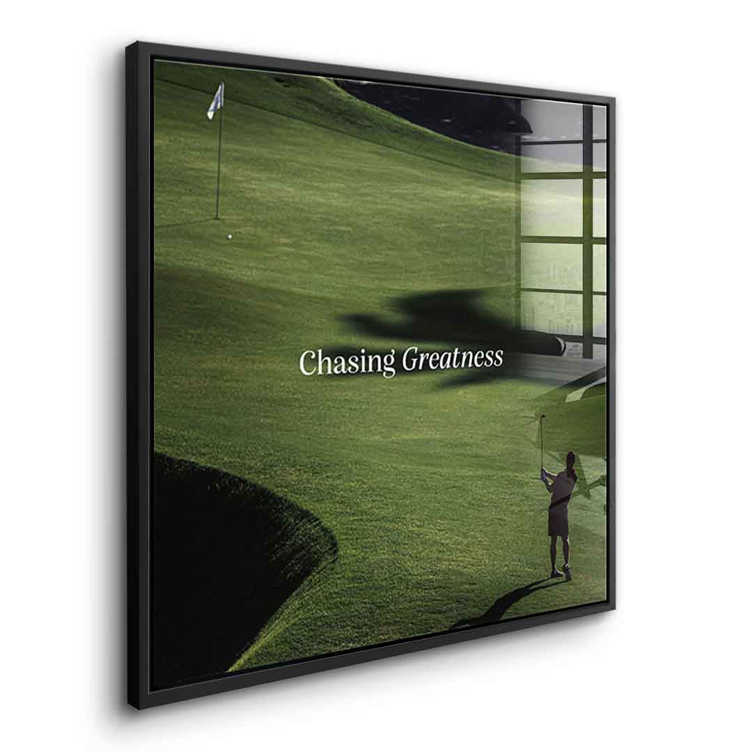 Chasing Greatness #Golf V2 - Square Edition -<tc>Acrylic Glass Art</tc>