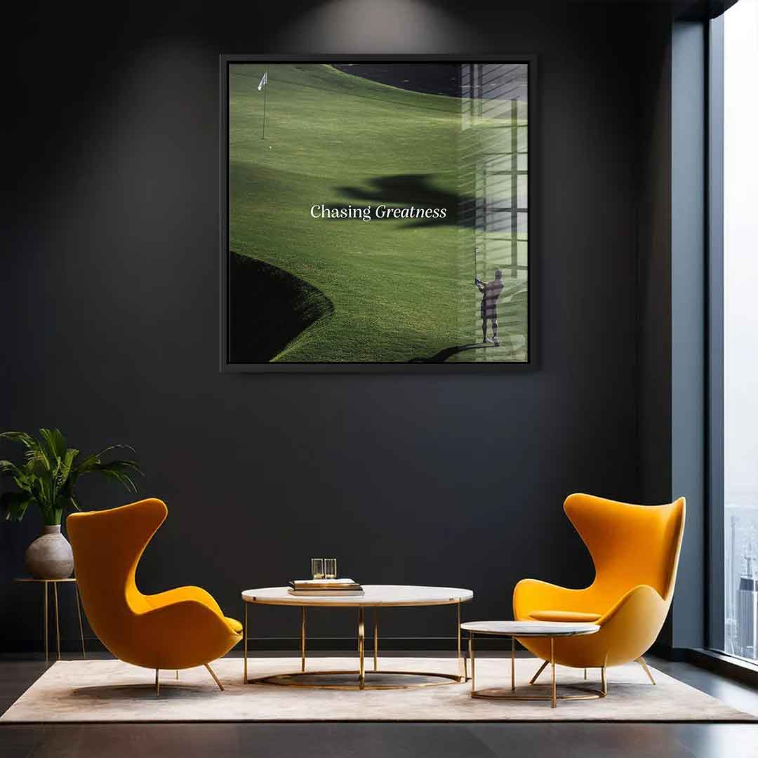 Chasing Greatness #Golf V2 - Square Edition -<tc>Acrylic Glass Art</tc>