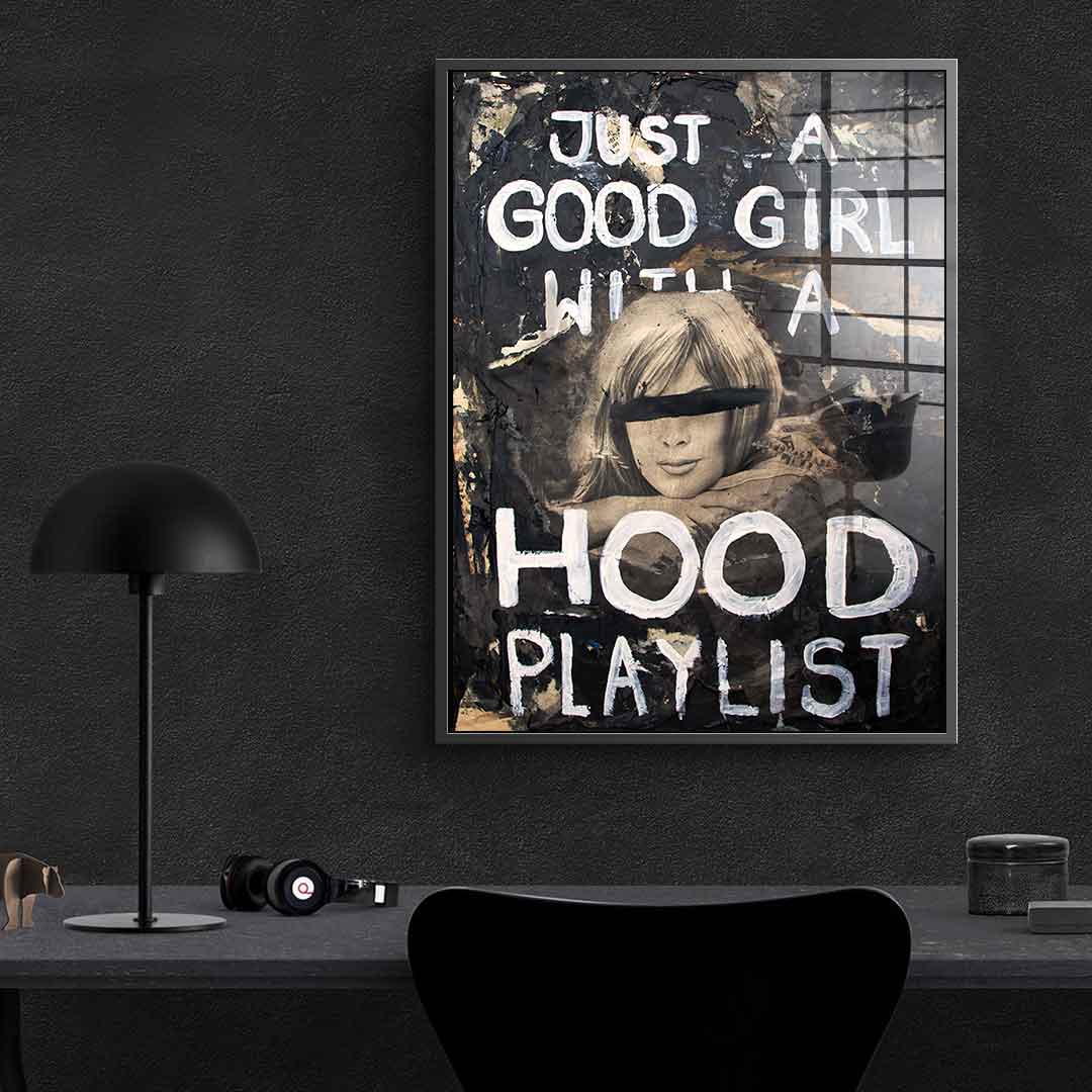 Good Girl Hood Playlist - acrylic glass