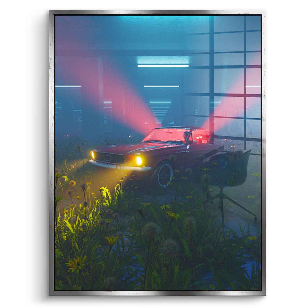 Green Garage - acrylic glass