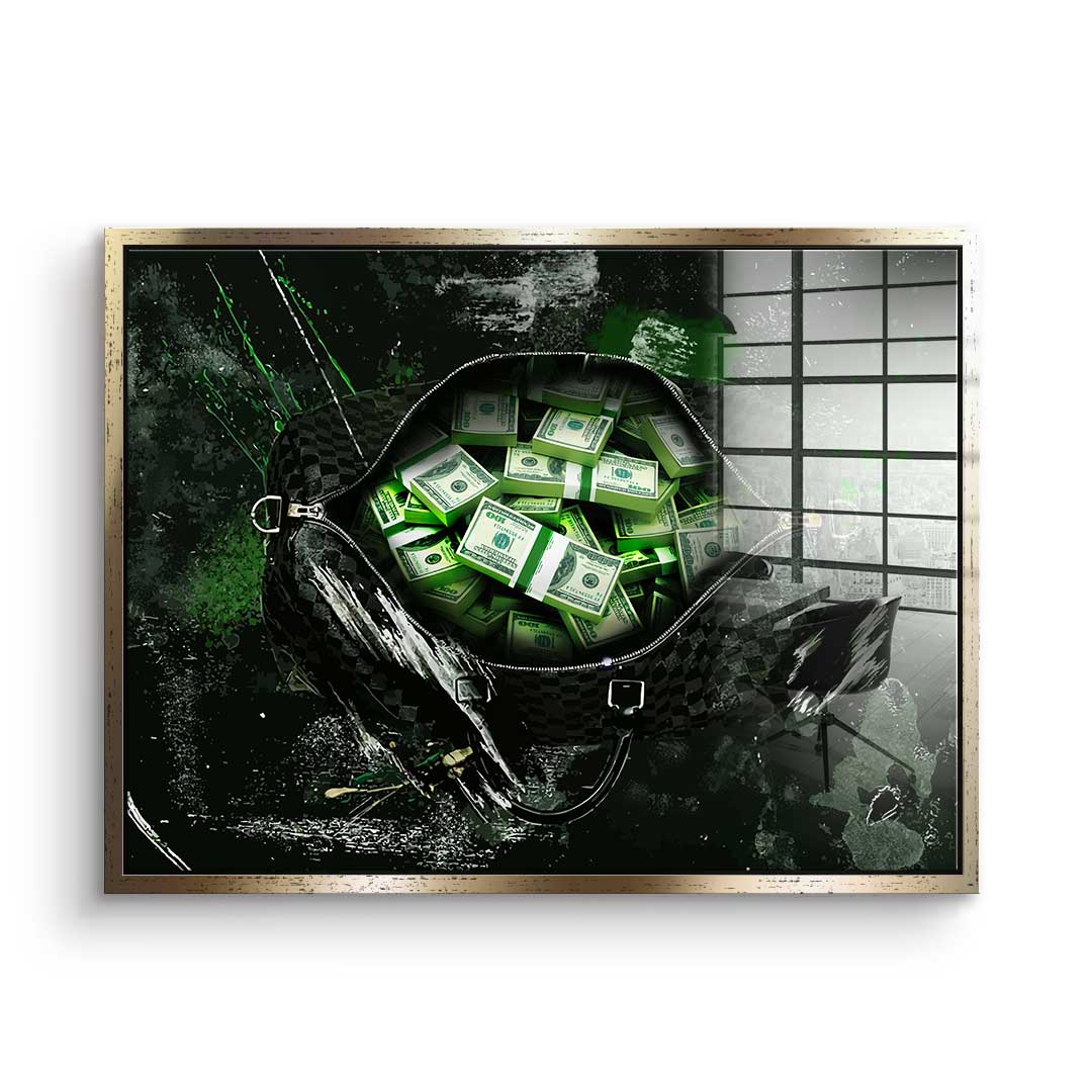 Green notes - acrylic glass