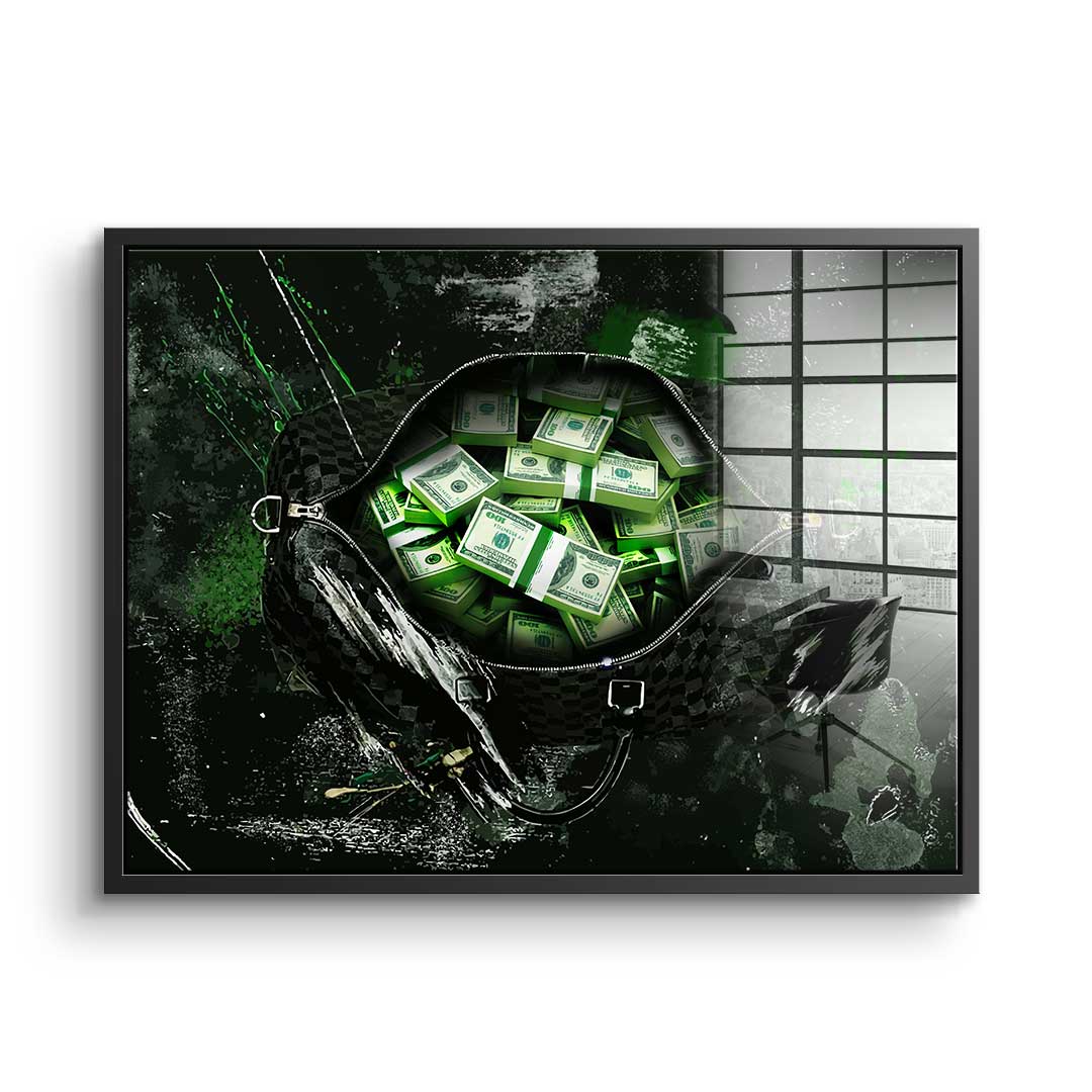 Green notes - acrylic glass