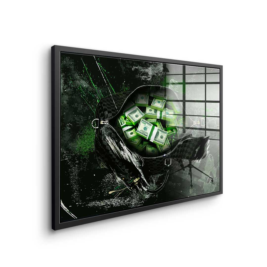 Green notes - acrylic glass