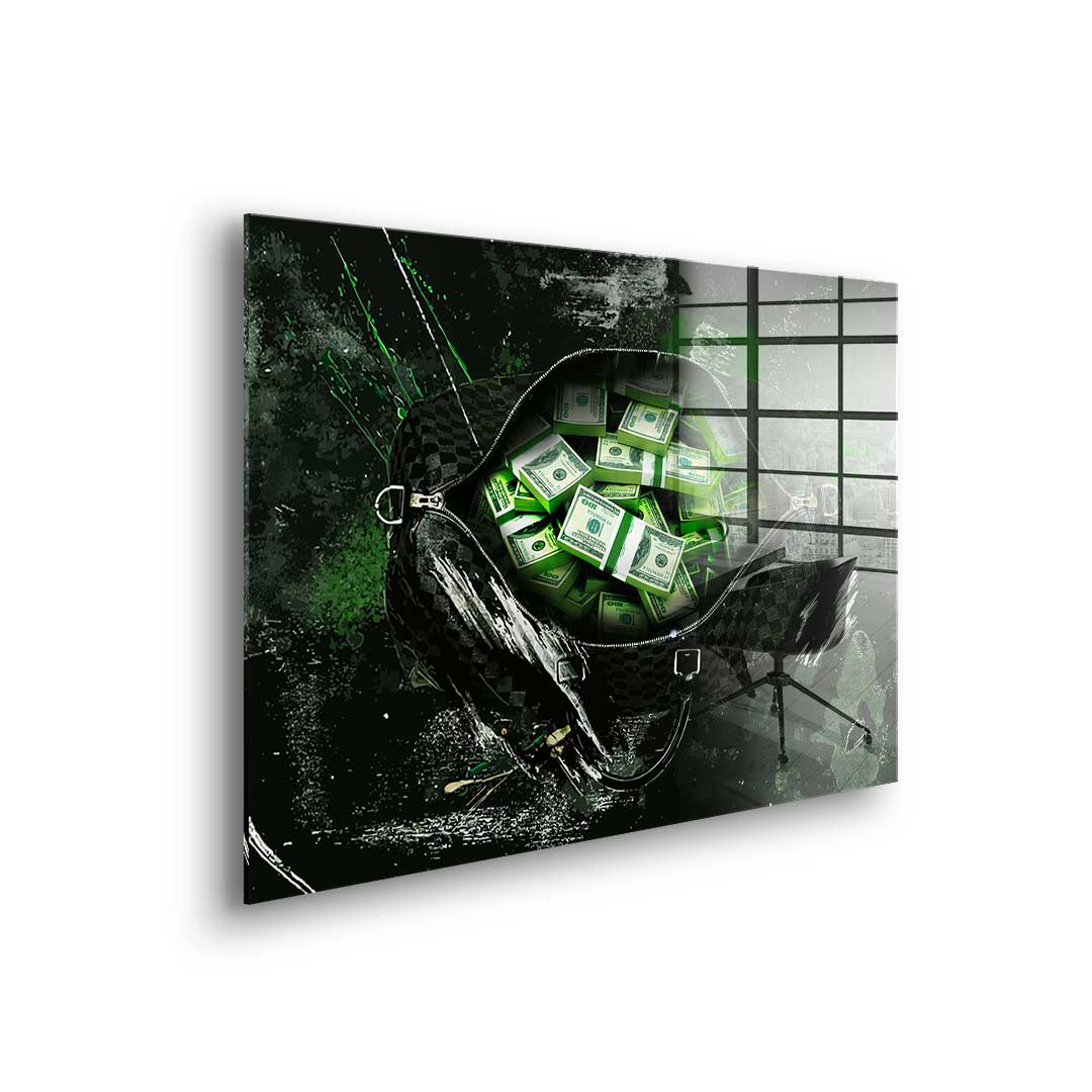 Green notes - acrylic glass