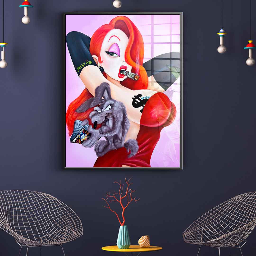 Posing Jessica Rabbit - acrylic glass