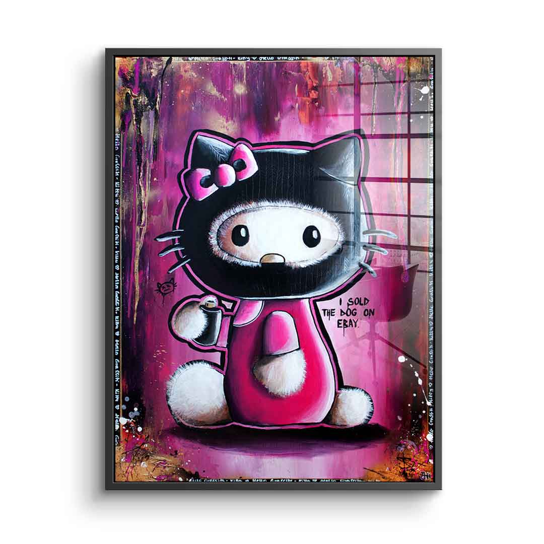 Hello Graffiti Kitty - acrylic glass