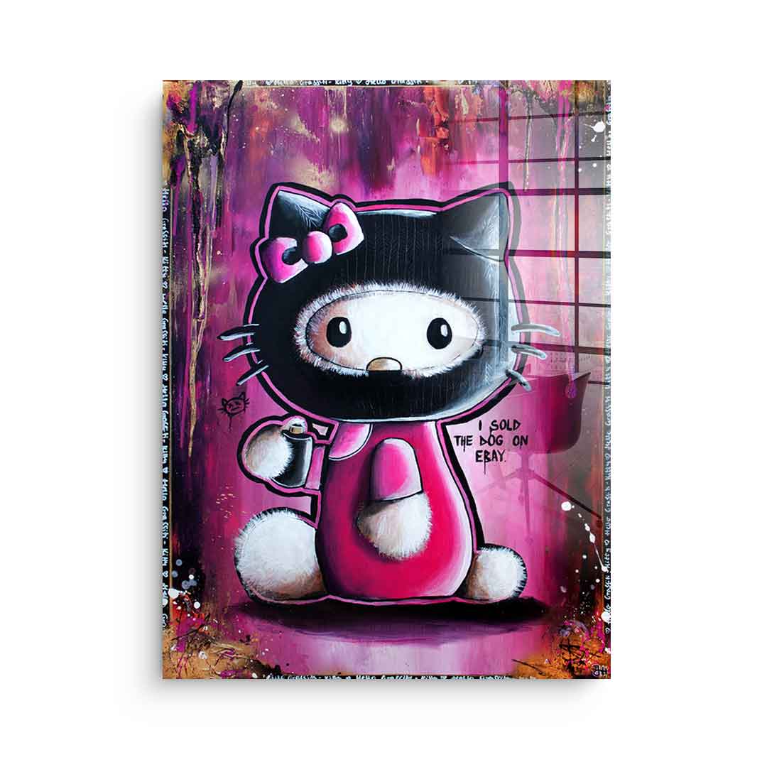 Hello Graffiti Kitty - acrylic glass