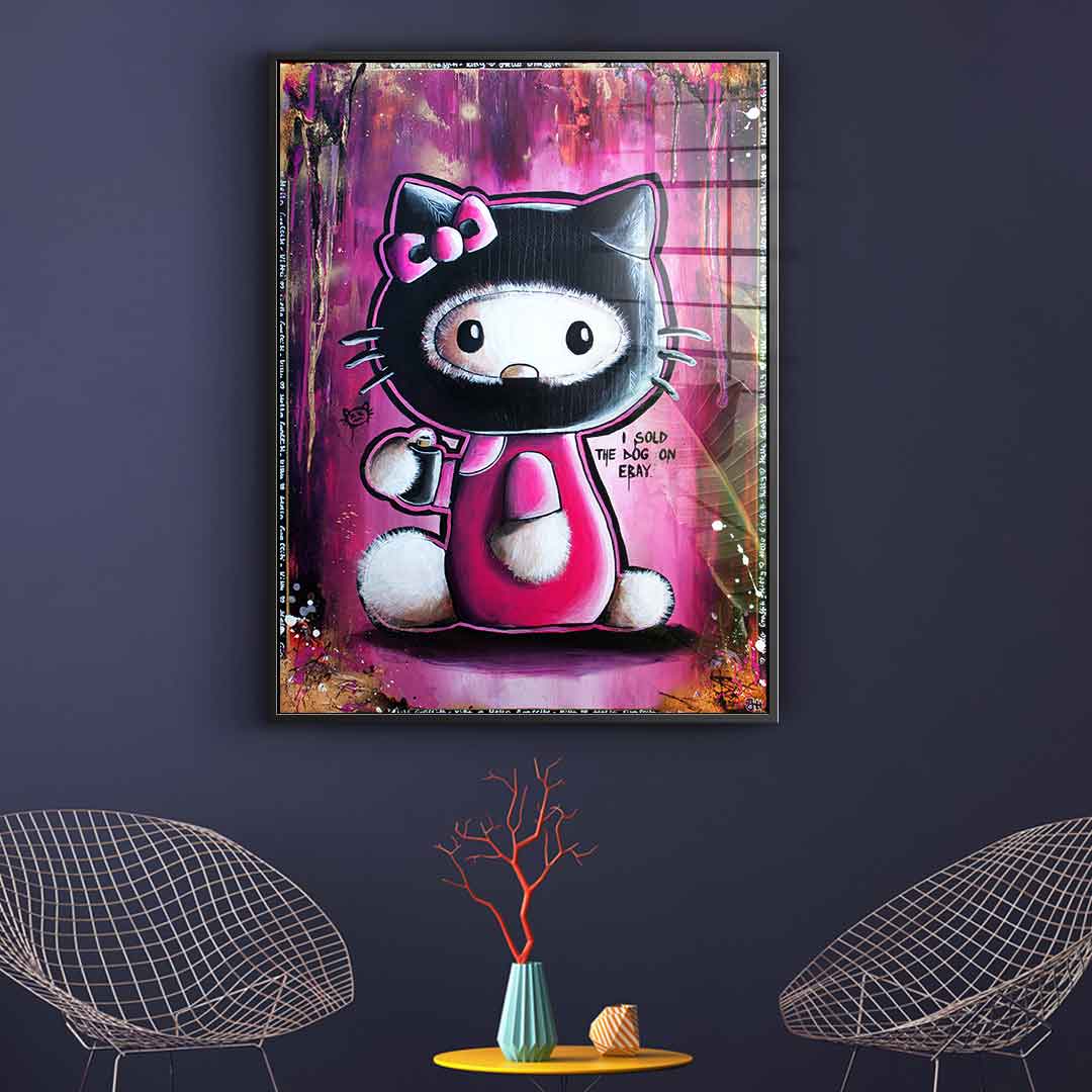 Hello Graffiti Kitty - acrylic glass