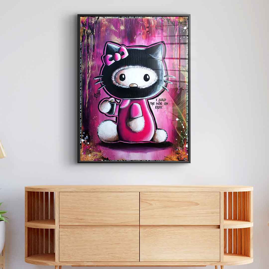 Hello Graffiti Kitty - acrylic glass