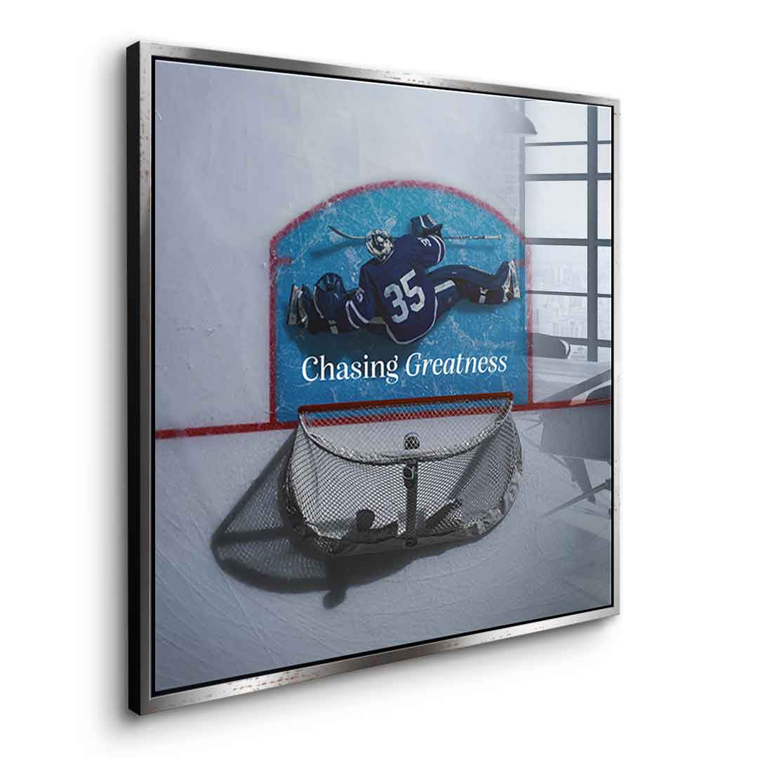 Chasing Greatness #Hokey - Square Edition -<tc>Acrylic Glass Art</tc>