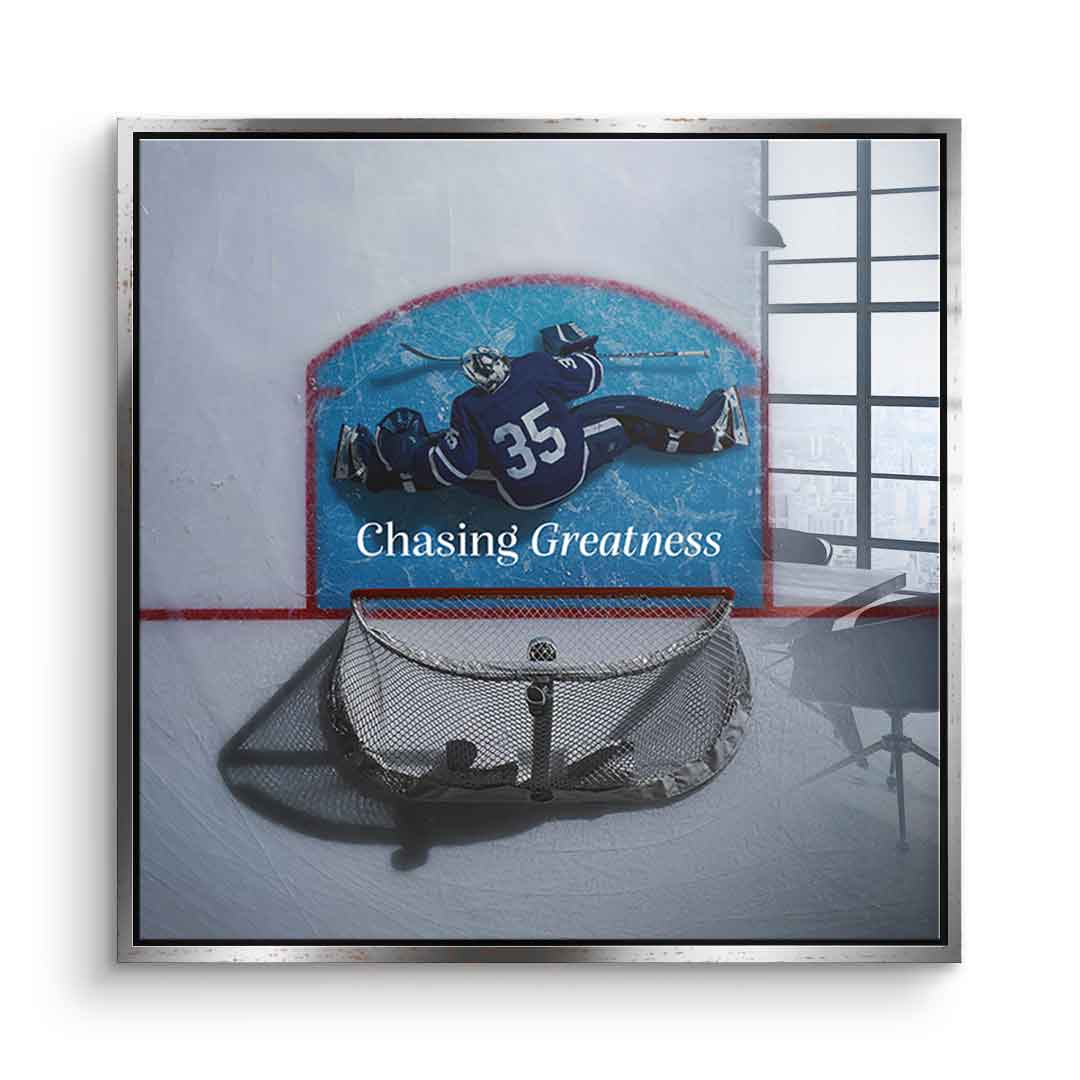 Chasing Greatness #Hokey - Square Edition -<tc>Acrylic Glass Art</tc>