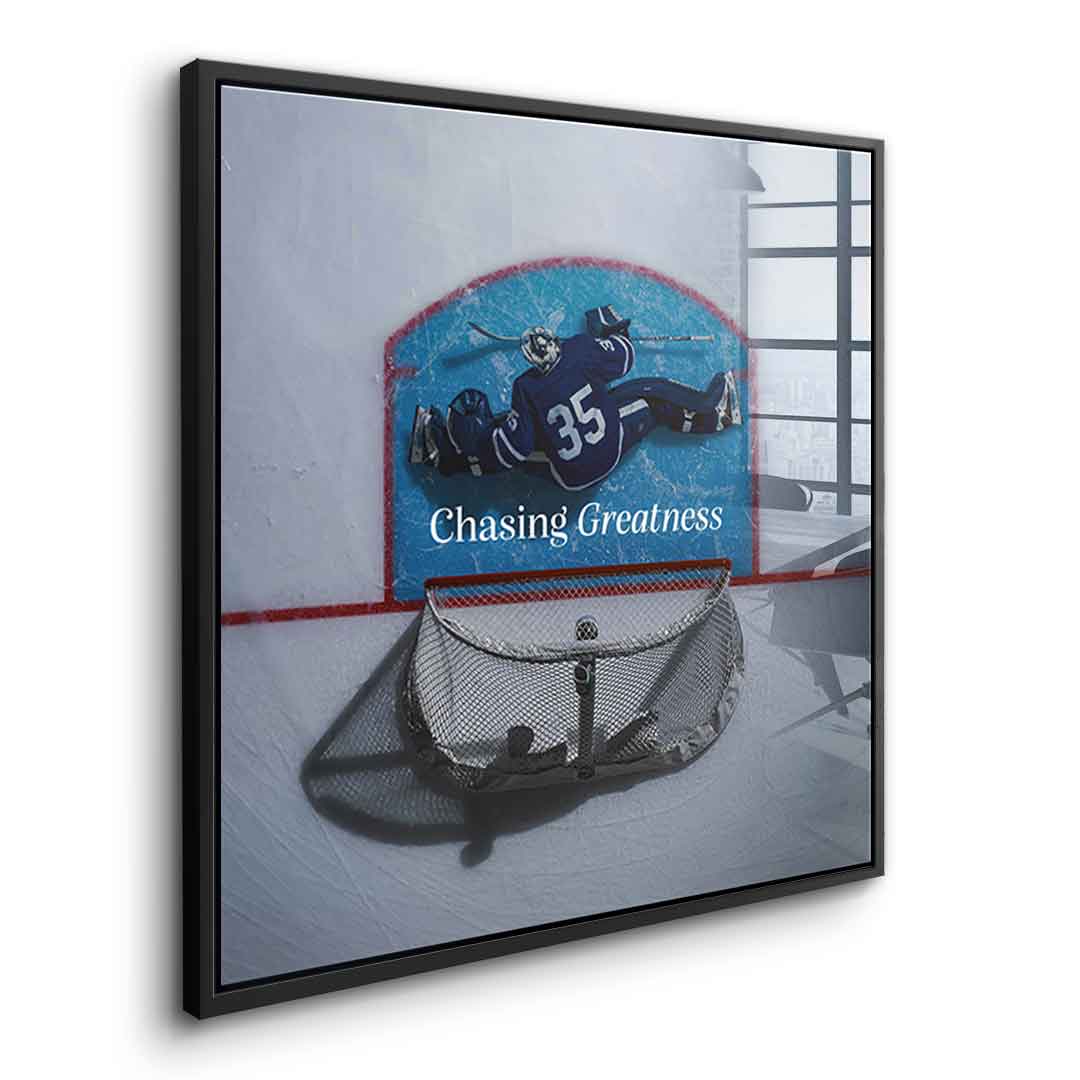 Chasing Greatness #Hokey - Square Edition -<tc>Acrylic Glass Art</tc>