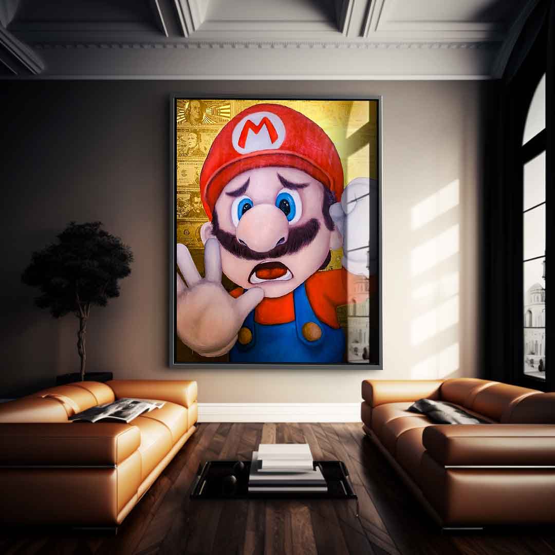 Knocking Mario - acrylic glass