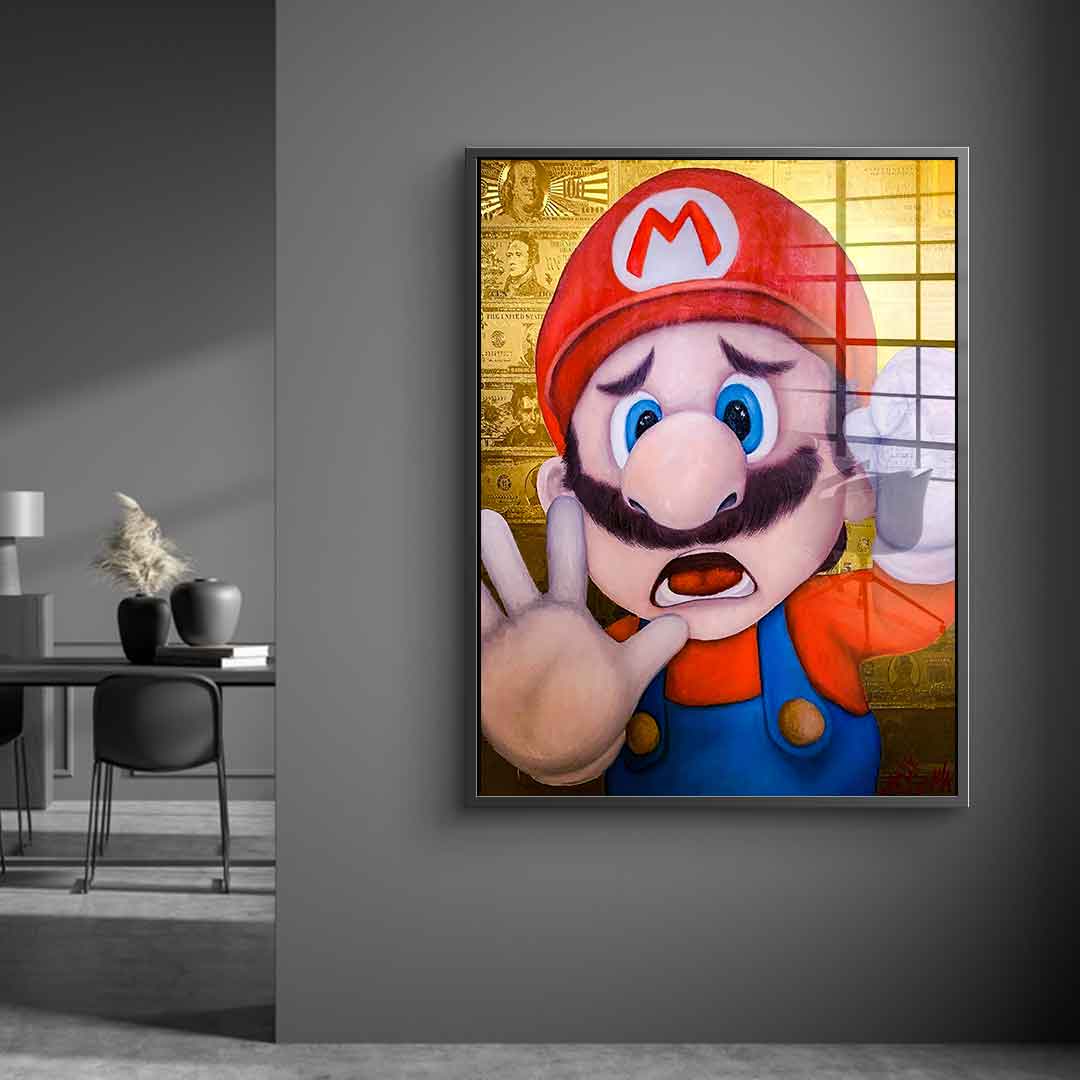 Knocking Mario - acrylic glass